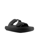 Sandalias flats Chunky para mujer color negro