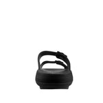 Sandalias flats Chunky para mujer color negro