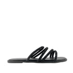 Sandalias flats Mady negro para mujer
