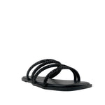 Sandalias flats Mady negro para mujer