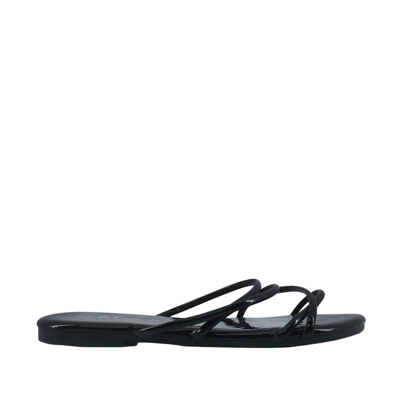 Sandalias flats Keren negro para mujer