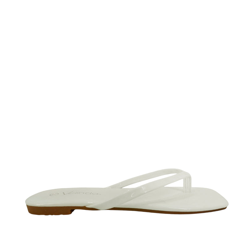 Sandalias flats Karen blanco para mujer