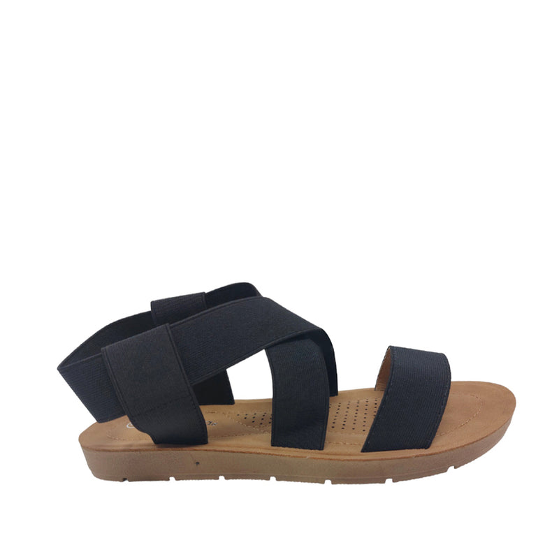 Sandalias flats Ana para mujer color negro