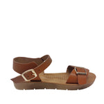 Sandalias flats Sulen  para mujer color camel