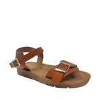 Sandalias flats Sulen  para mujer color camel