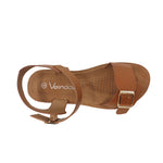 Sandalias flats Sulen  para mujer color camel