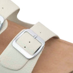 Sandalias flats Mirka para mujer color hueso