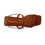 Sandalias de tacón Ofelia para mujer color tan