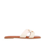 Sandalias flats Mia para mujer color hueso
