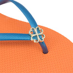 Sandalias flats Dany para mujer color naranja