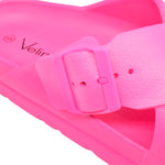 Sandalias flats Milan para mujer color rosado