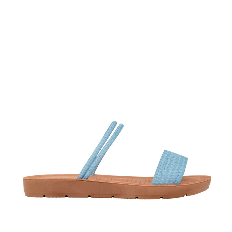Sandalias flats Victoria para mujer color celeste