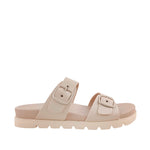 Sandalias flats Dakota para mujer color hueso