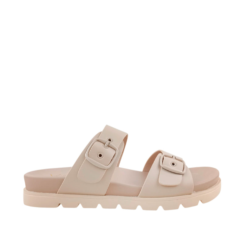 Sandalias flats Dakota para mujer color hueso