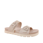 Sandalias flats Dakota para mujer color hueso