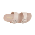 Sandalias flats Dakota para mujer color hueso