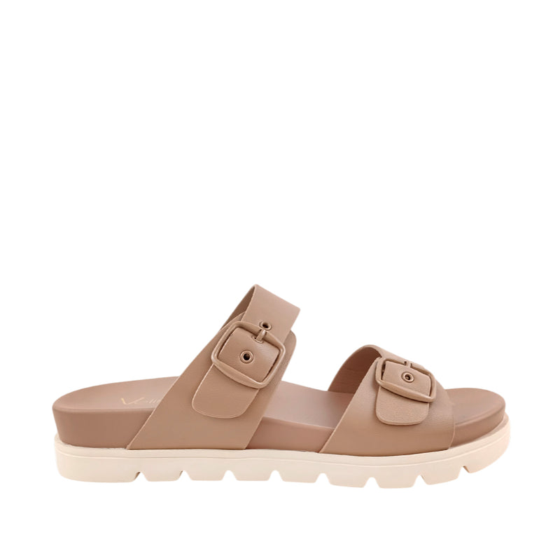 Sandalias flats Dakota para mujer color taupe