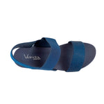 Sandalias flats Marisa para mujer color navy