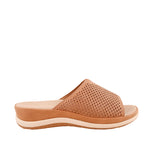 Sandalias flats Rita para mujer color tan