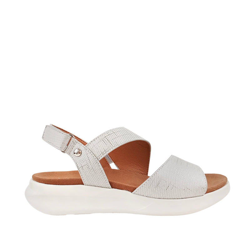 Sandalias Tania para mujer color plateado