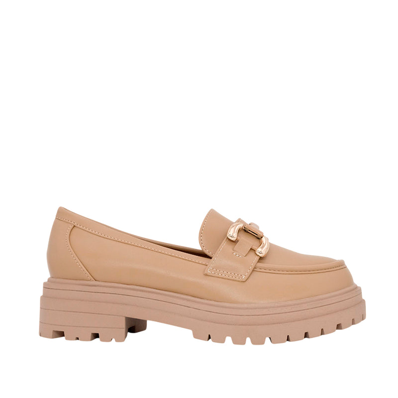 Mocasines Blanca para mujer color taupe