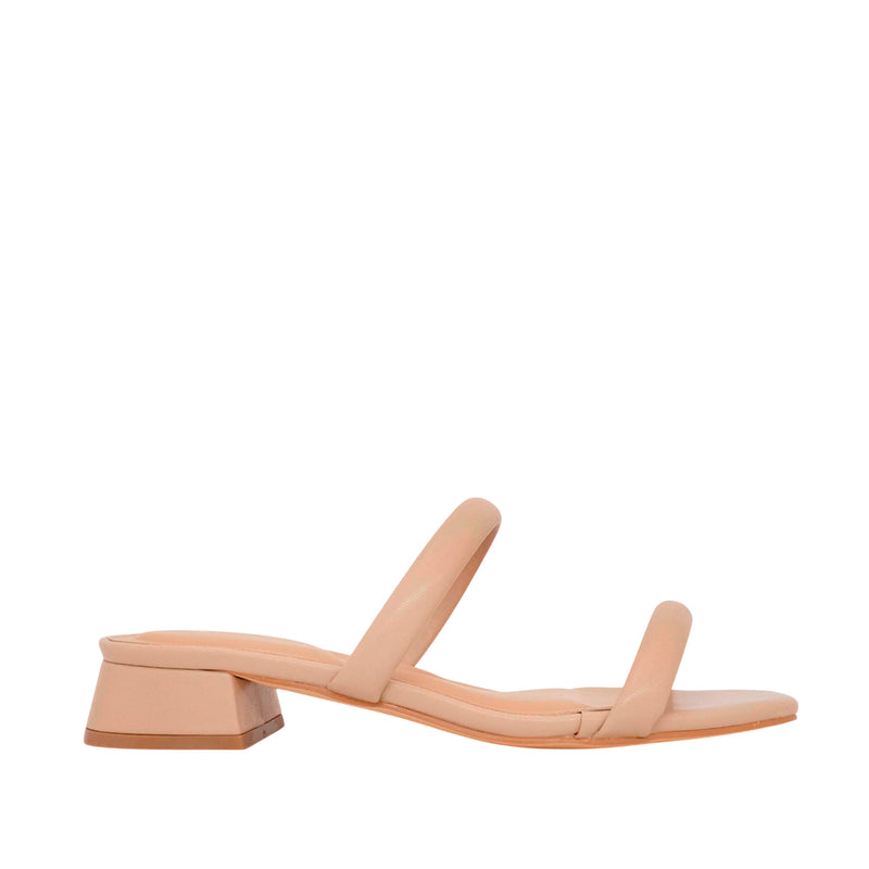 Sandalias de tacón Brie para mujer color nude
