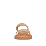 Sandalias flats Pamela beige para mujer