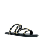 Sandalias flats Bianca para mujer color negro