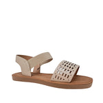 Sandalias flats Marlen para mujer color hueso