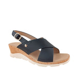 Sandalias de cuña Pamela para mujer color negro