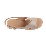 Sandalias de cuña Pamela para mujer color dorado