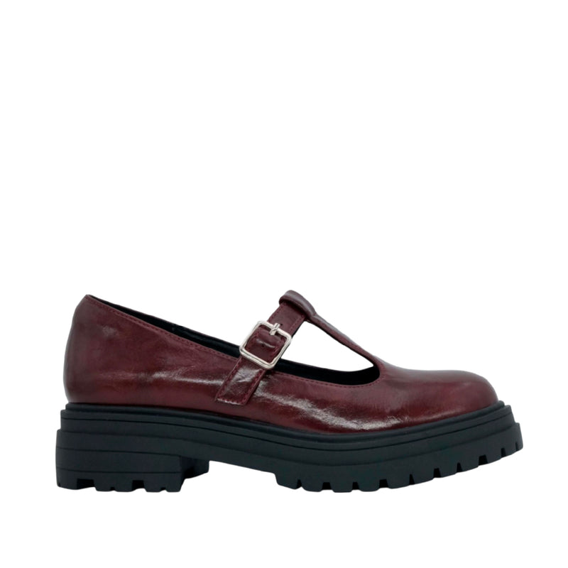 Mocasines Alberta para mujer color vino