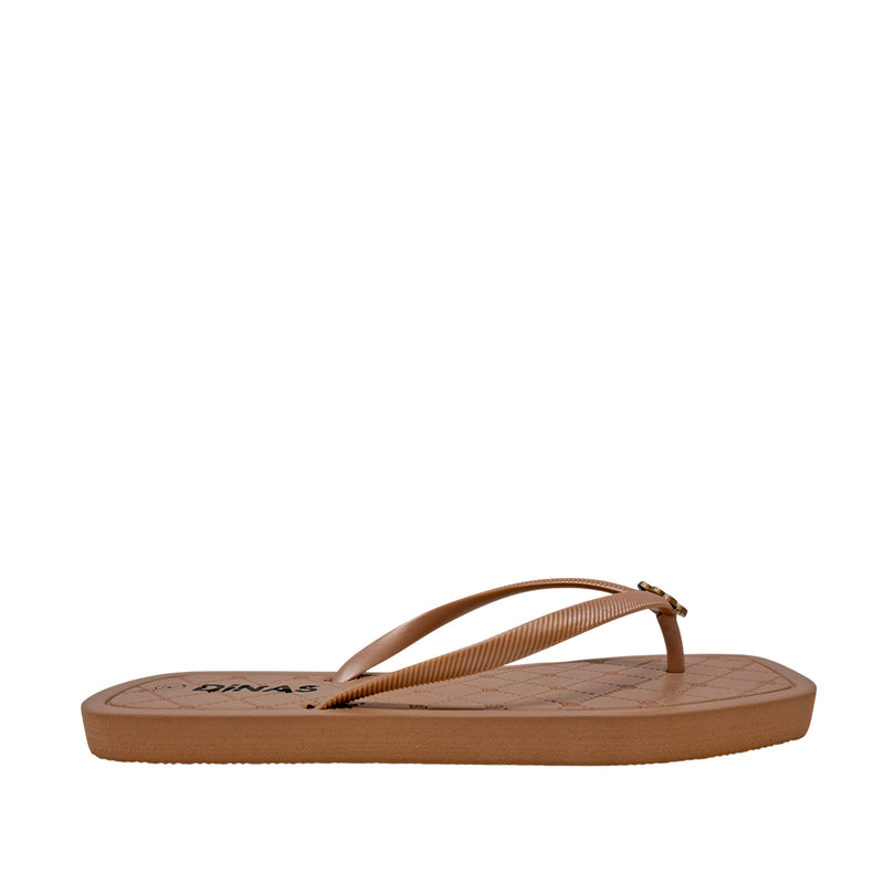 Sandalias flats Dony para mujer color dorado