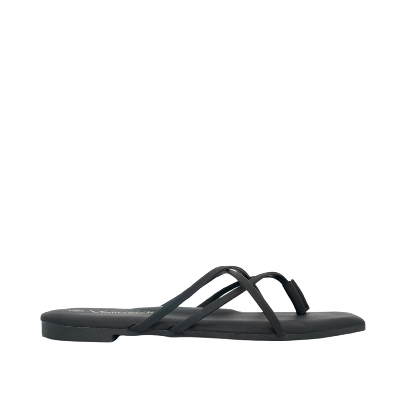 Sandalias flats Karim para mujer color negro