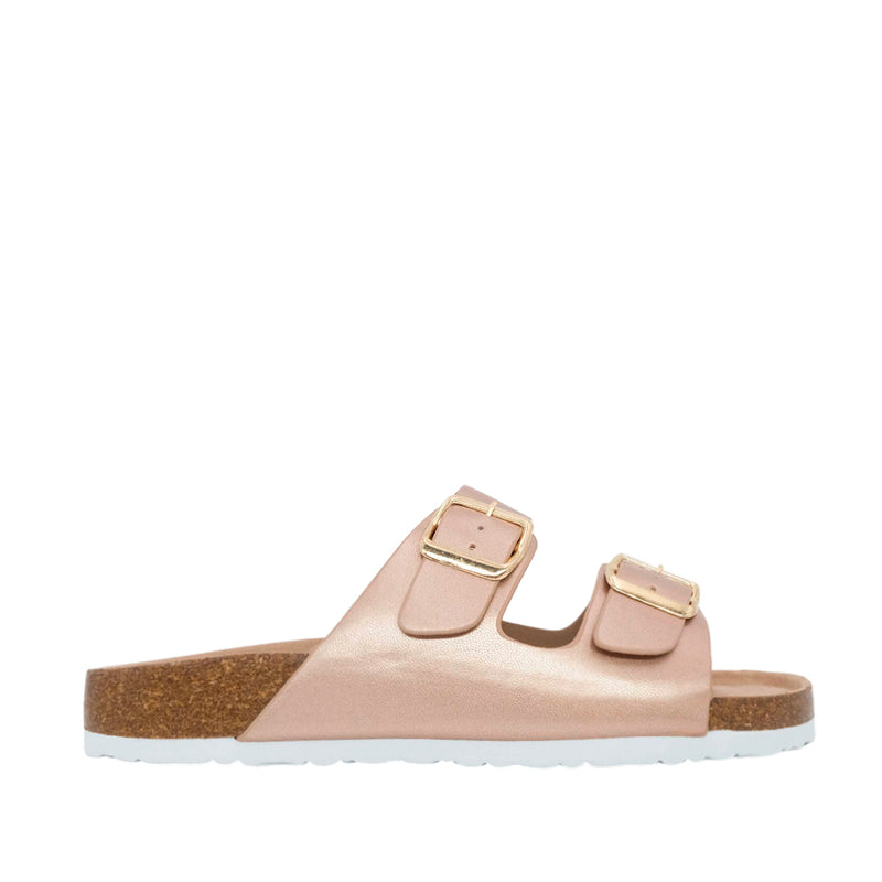 Sandalias flats Mirka para mujer color oro rosa