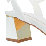 Sandalias de tacón Wesly para mujer color blanco