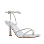 Sandalias de tacón Wilda para mujer color plateado