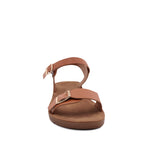 Sandalias flat Sulenmir camel para Mujer