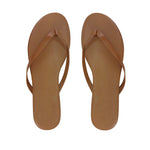 Sandalias flats Karen cognac para Mujer