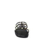Sandalias flats Valeria negro para mujer