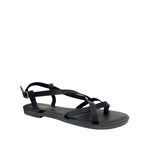 Sandalias flats Romina negro para mujer