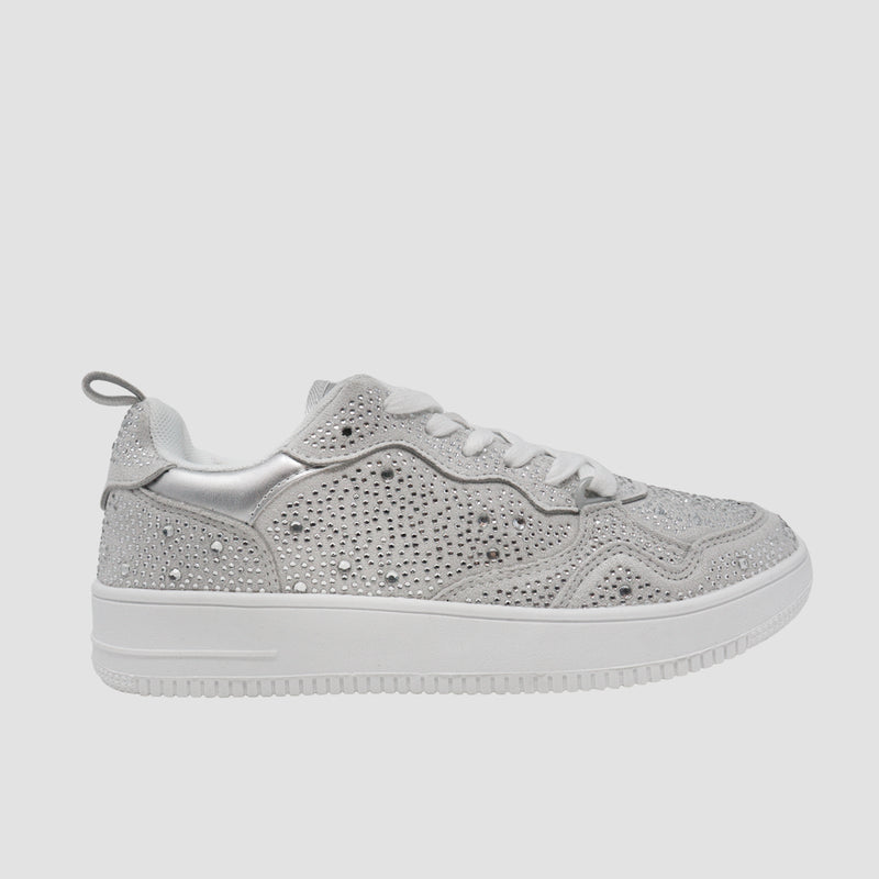 Sneakers Beverly plata para mujer