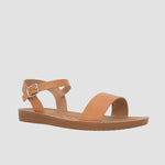 Sandalias flats Maribel tan para mujer