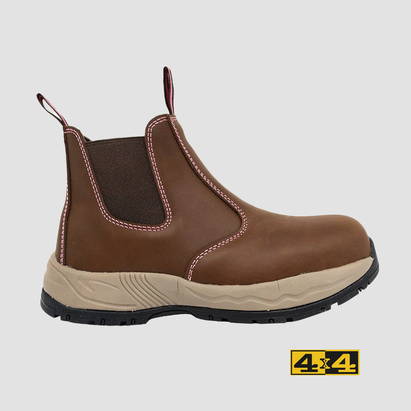 Botas industriales Kate  cafe para mujer