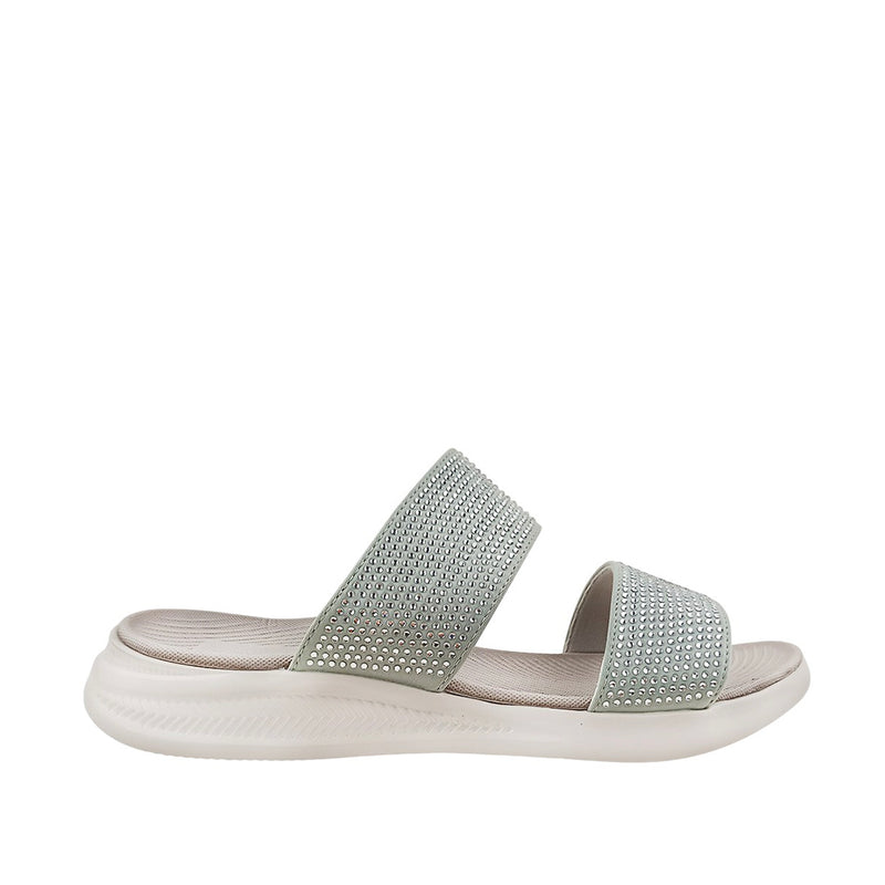 Sandalias flats Mariella plateado