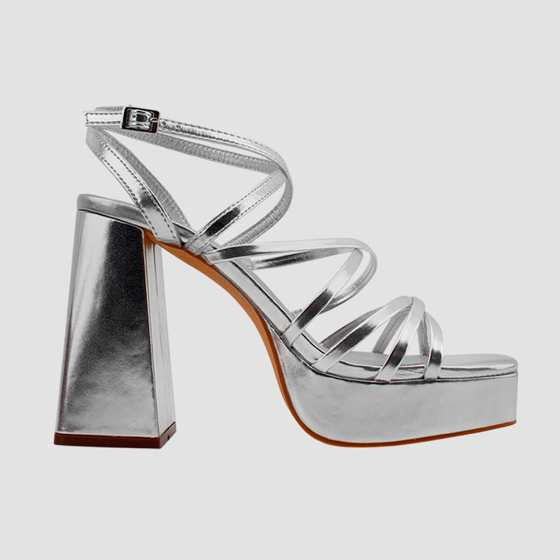 Sandalias Oba plateado