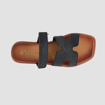 Sandalias flats Tiana negro