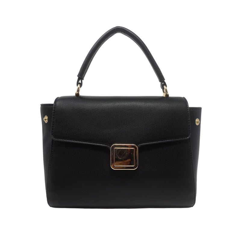 Cartera satchel Silvana para mujer color negro