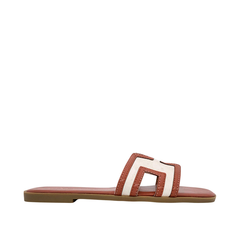 Sandalias flats Adria para mujer color naranja