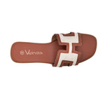 Sandalias flats Adria para mujer color naranja